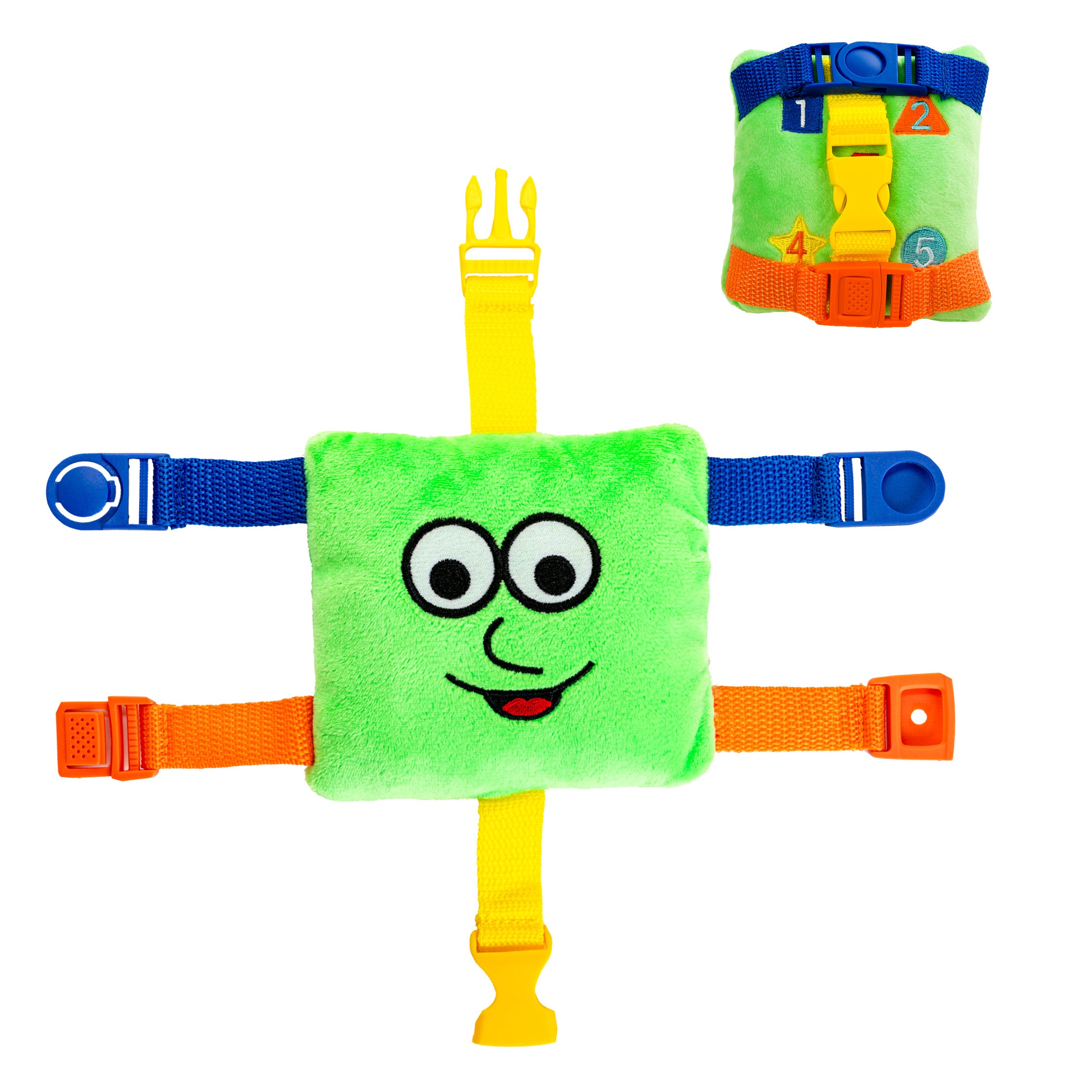 Buckle Toy Mini Buster Square Learning Activity Toy Develop Fine Motor Skills Compact Travel Size Buckle Toy Inc